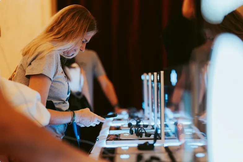 booth activities at utmb 2024 shokz united states